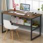 Preview: 360Home Computertisch Büro Schreibtisch + Regal Eiche schwarz gebürstet